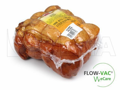 Carne processada embalada em Flowvac