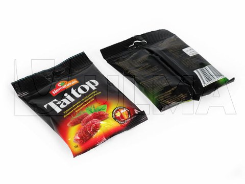 Mini salsichas coktail embaladas em vertical