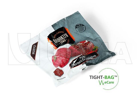 Hamburgueres congelados embalados em vertical (vffs) em sistema Tight-bag(TM)