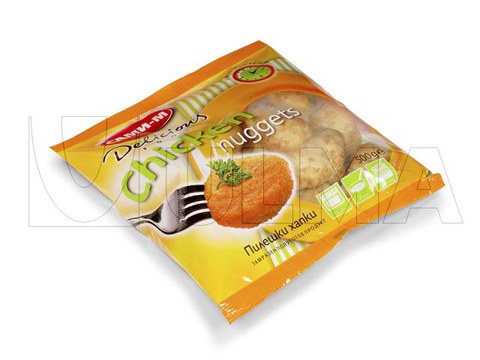 Nuggets de frango embalados em vertical (vffs)