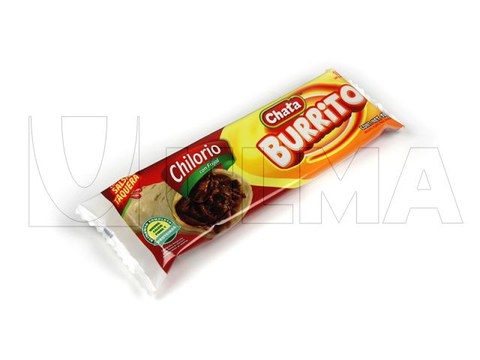 Burrito embalado em flow pack (hffs) com atmosfera modificada (MAP)