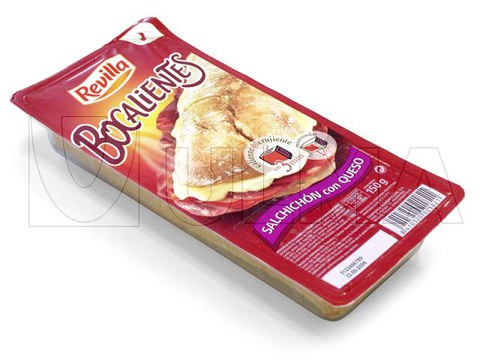 Sanduíche embalado em filme rígido termoformado com atmosfera modificada (MAP)