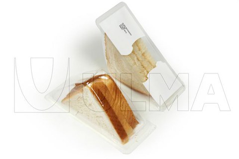 Sanduiche embalados em termoformadora com atmosfera modificada (MAP)e filme rígido