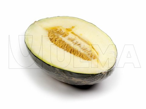 Meio melão em filme retrátil embalado em Flowpack