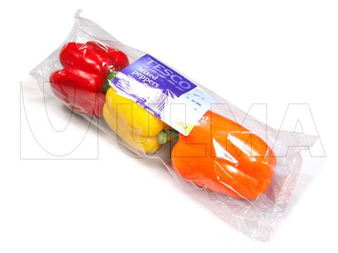 Pimentões embalados em flow pack (hffs)