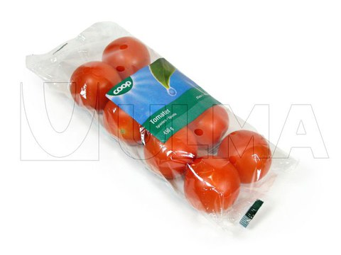 Tomates embalados em flow pack (hffs)
