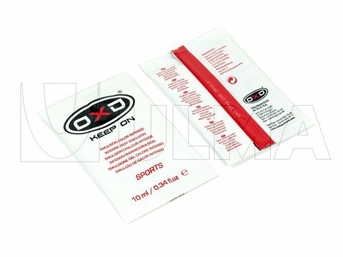 Cremes, geléias e azeites embalados tipo almofada em filme laminado.