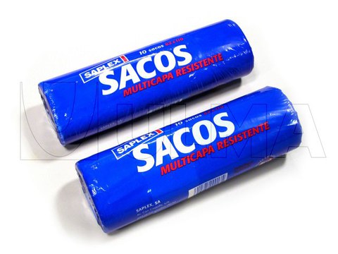 Rolos de sacos de lixo embalados em Flowpack