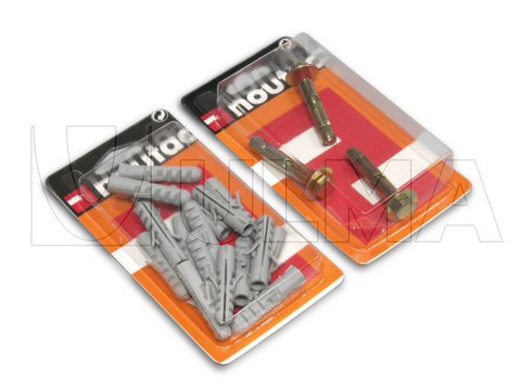 Parafusos e brocas de fixação embalados em TERMOFORMADORA e TERMOSELADORA.