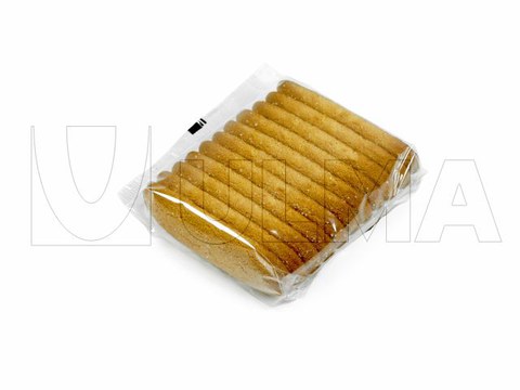Biscoitos embalados em Flowpack
