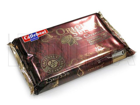 Tabletes de chocolate de 5kg embalados em Flowpack