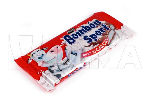 Tabletes de chocolate embalados em Flowpack