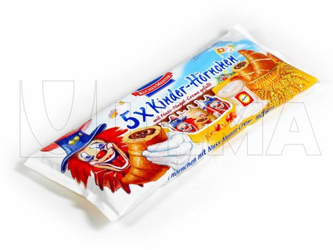 Agrupação de bolinhos embalados em Flowpack