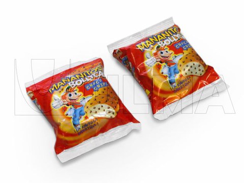 Bolinhos "manhanitos" embalados em Flowpack