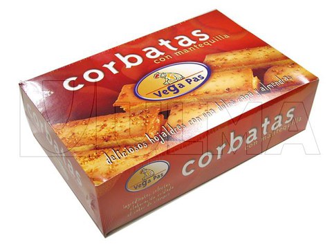 Massa folhada em caixa embalada em flow pack (hffs) com filme retrátil