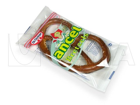 Bretzel unitário embalado em Flowpack
