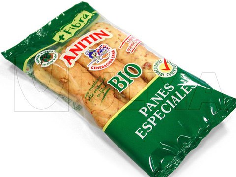 Snacks de pães de cereais torrados em palitos embalados em flow pack (hffs)