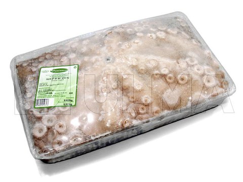 Polvo inteiro congelado embalados em bandeja na flow pack (hffs)