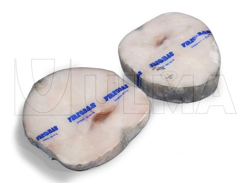 Porções de peixe congelado embaladas em flow pack (hffs)