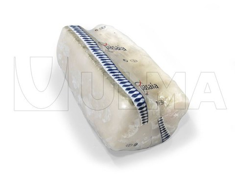 Porções de peixe congelado embaladas em flow pack (hffs)